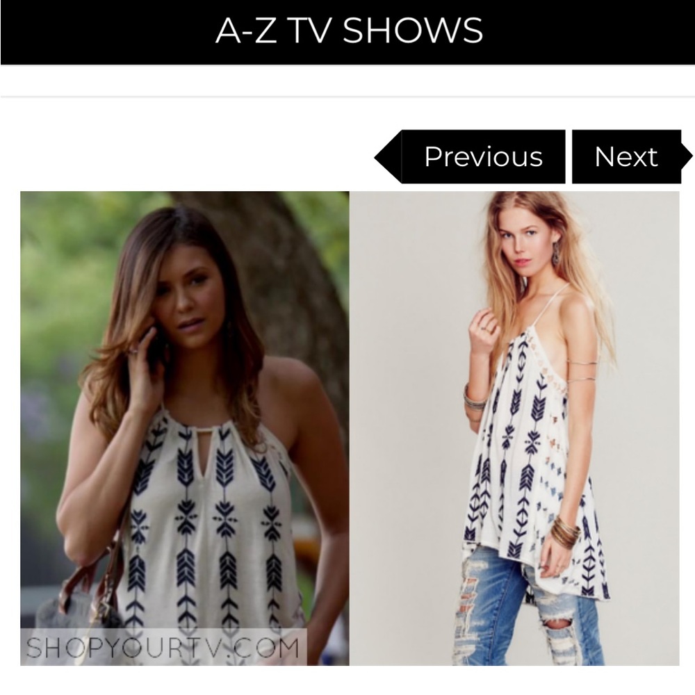 Free People Elena Gilbert Arrow Tunic The Vampire Diaries